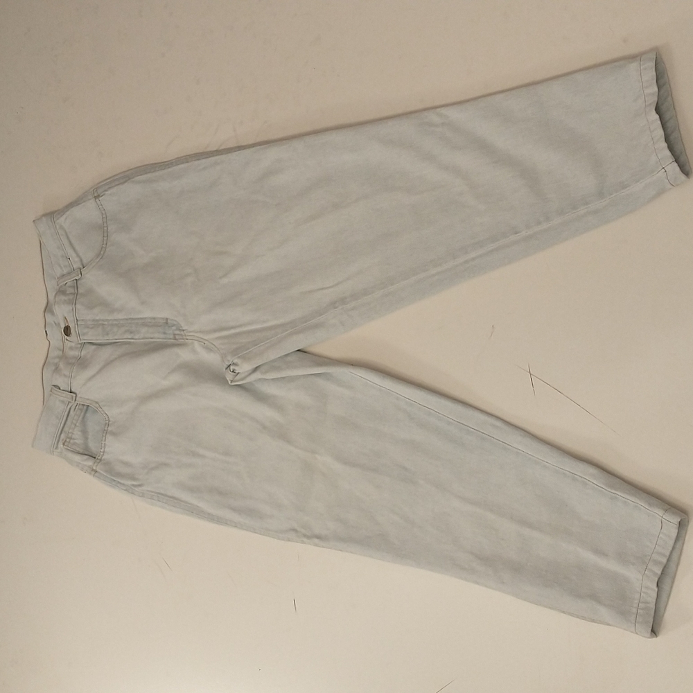 Vintage 80s 90s High Waisted Bleach Light Denim Blue Jeans sz16 SeeMeas Waist 31